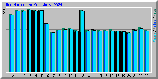 Hourly usage for July 2024