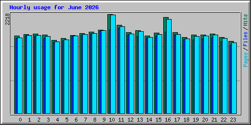 Hourly usage for June 2026